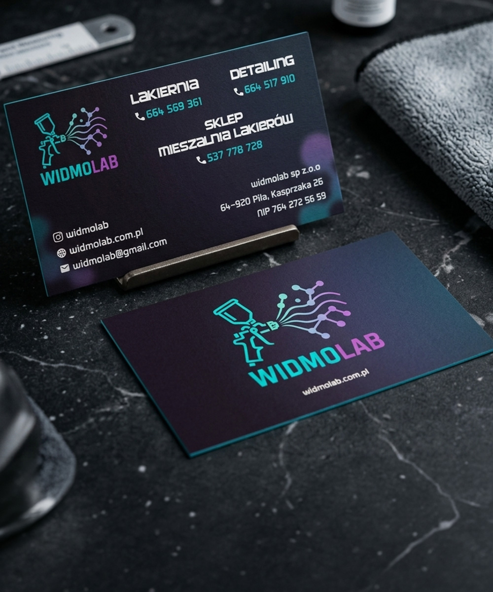 projekt wizytówki WidmoLab